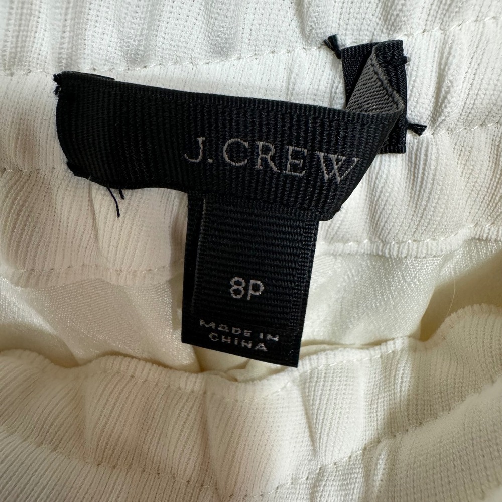 J. Crew Ivory Drawstring Waist Mini Skirt Size 8P - Picture 6 of 6